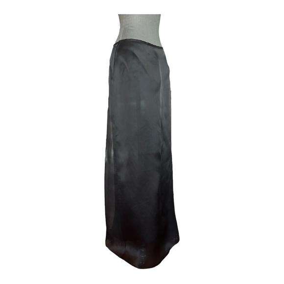 Women Maxi LAFAYETTE 148 Skirt Black Sheer Organza Circle High Waist Maxi Skirt - Picture 6 of 9